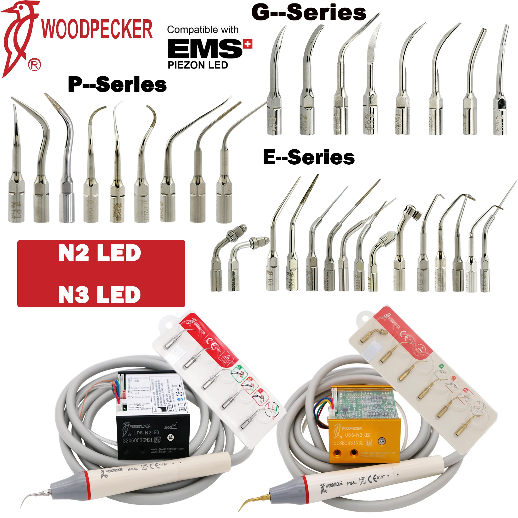 LED Dental Scaler Handpiece For EMS SKYSEA - Piezoelectric Ultrasonic, Autoclavable, CE/FDA Approved