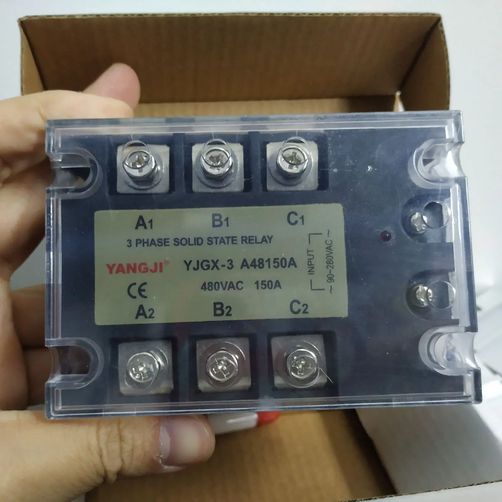 

Yang relay YANGJI трехфазное твердотельное реле переменного тока YJGX-3 A48150A (150A/480V)