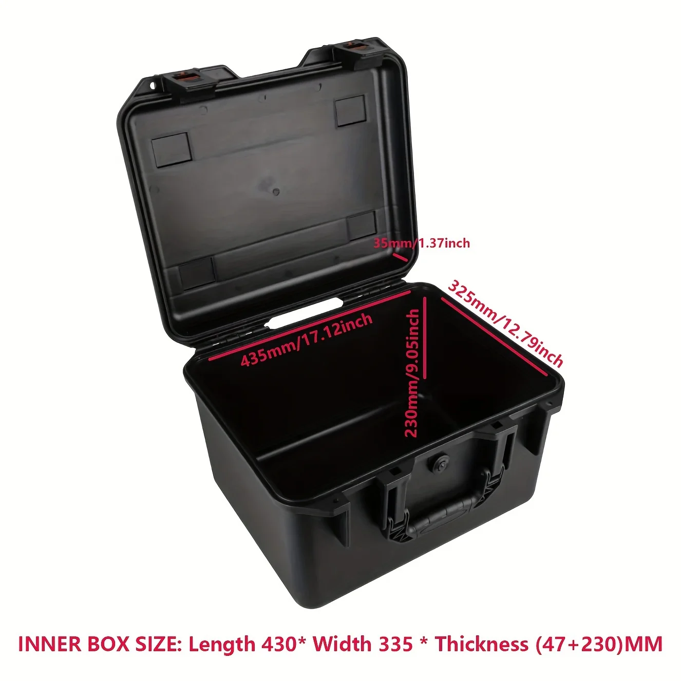 Durable Plastic Big Size Tool Box Waterproof Equipment Storage Case with Foam Insert Mult-Portable Lithium Battery Carrying Box 3