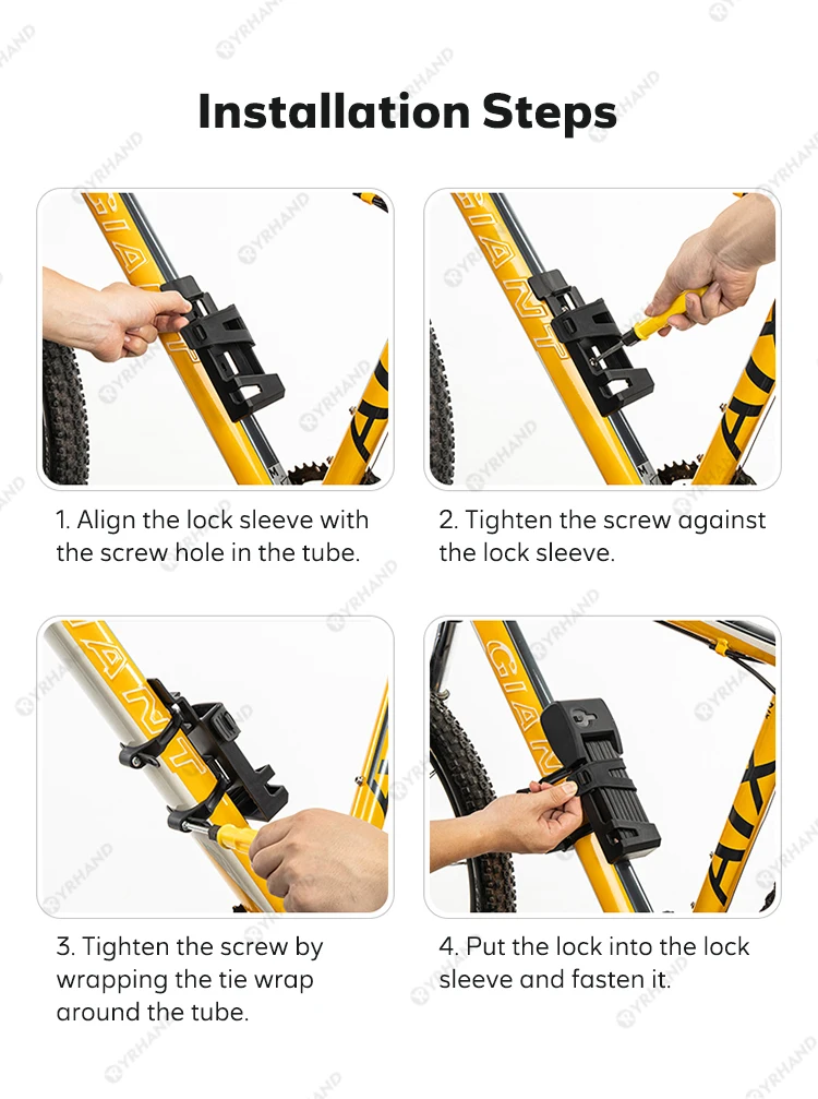 Ttlock unlock Bicycle Foldable Bike Lock Road Fold Lock High Security IP67 Anti-