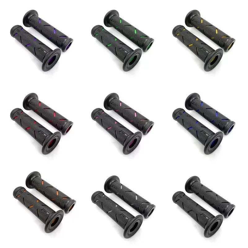 Universal 22mm Anti-Slip Rubber Motorcycle Handle Grips - Premium Accessory