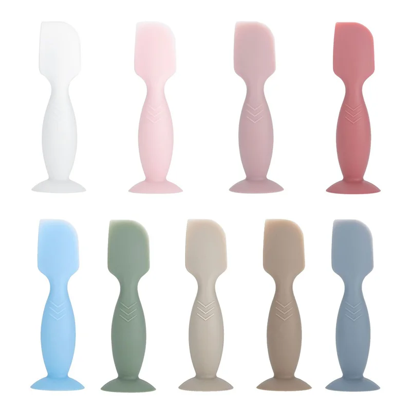 Baby Cream Brush Suction Cup Silicone Cream Spatula For Baby Butt Portable Ointment Applicator Brush With Suction Cups baby care kit