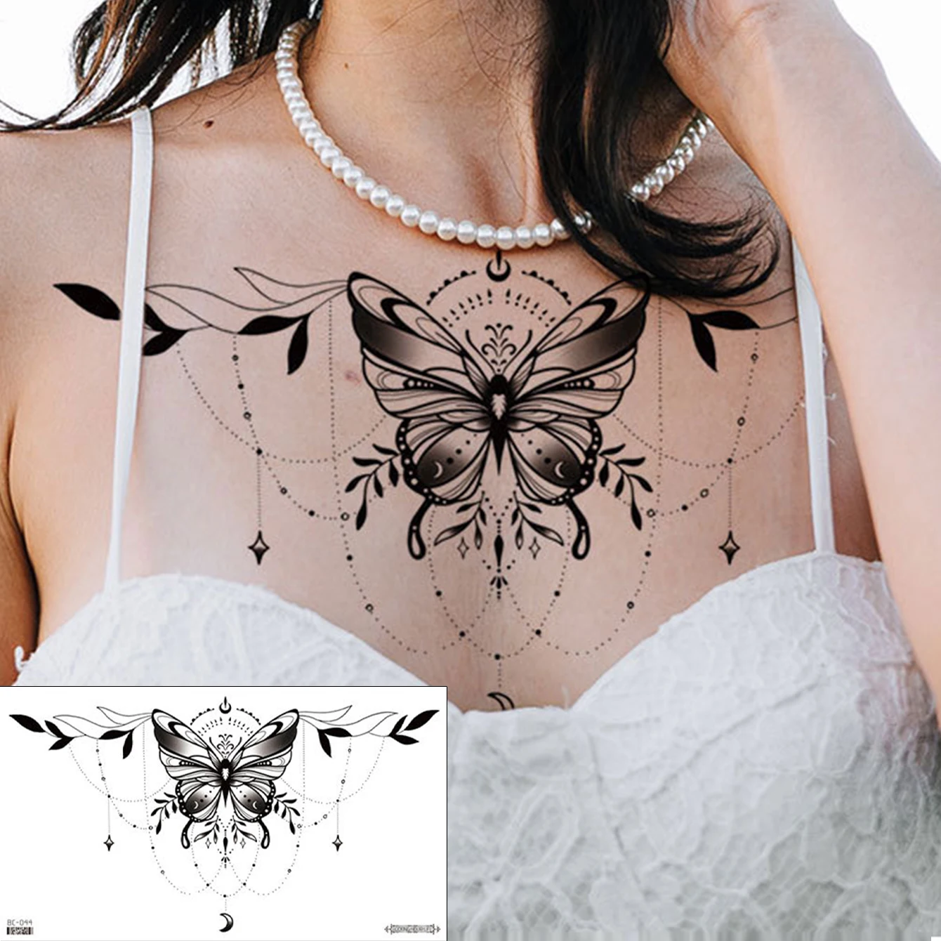 Waterdichte Tijdelijke Tattoo Sticker Vlinder Bloem Sexy Nep Tatto Flash  Tatoo Borst En Taille Tato Voor Meisje Vrouwen - AliExpress, image size:1340x1340