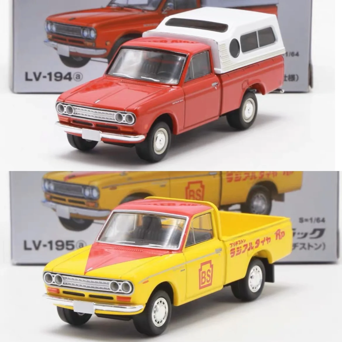 

Tomytec Tomica 1:64 TLV 194a 195a Datsun Truck Collection of die-cast alloy car decoration model toys