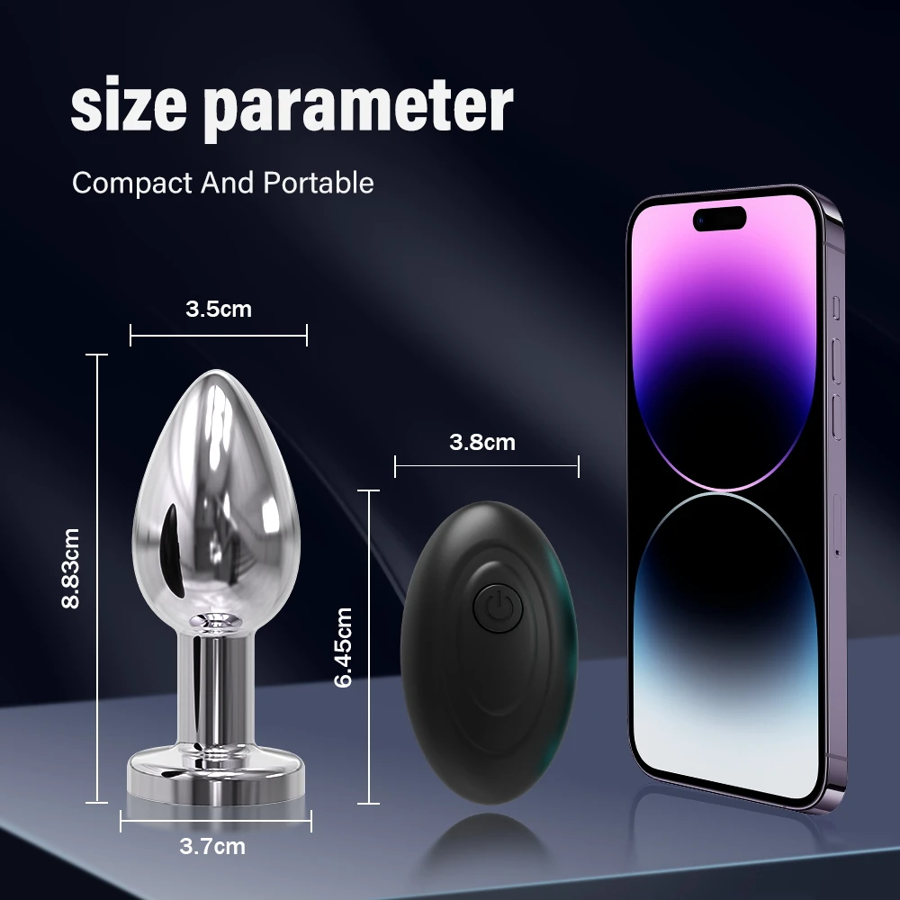 Meeste Protate Maager APP juhtmevaba kaugjuhtimispuldiga anaalpistiku vibraator metallist tuharale, kantav täiskasvanute geiseksi jaoks_voghion.com