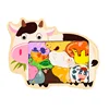 Wooden Animal Jigsaw Dinosaur Puzzle Kids Education Toys Colorful Fruit Transportation Puzzles DIY Fish Jigsaw Board Games 1