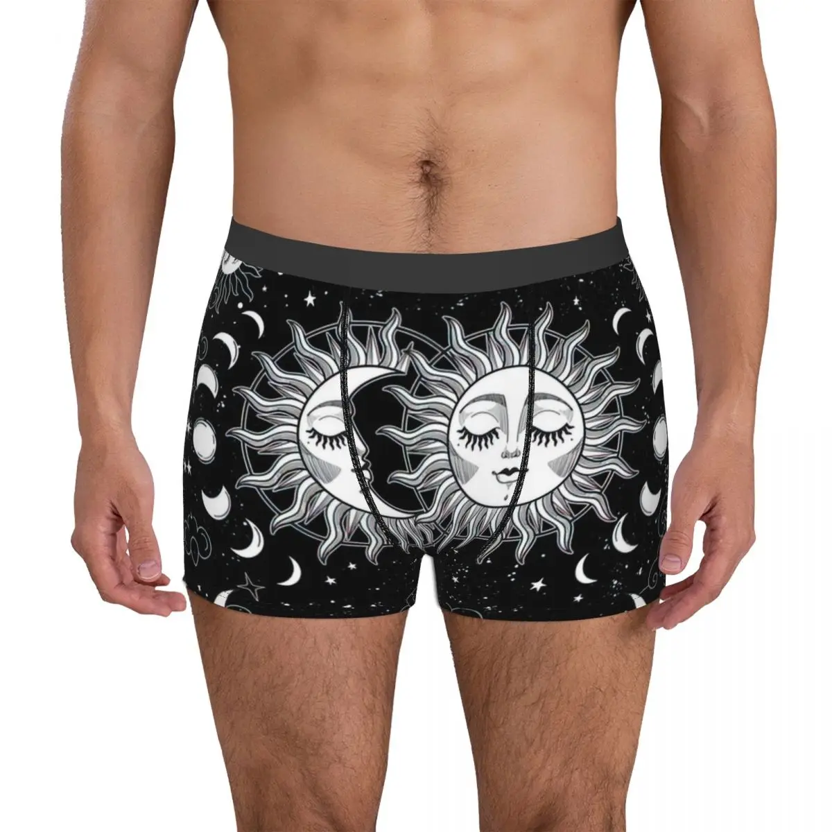 Sun And Moon Underpants Cotton Panties Men's Underwear Ventilate Shorts