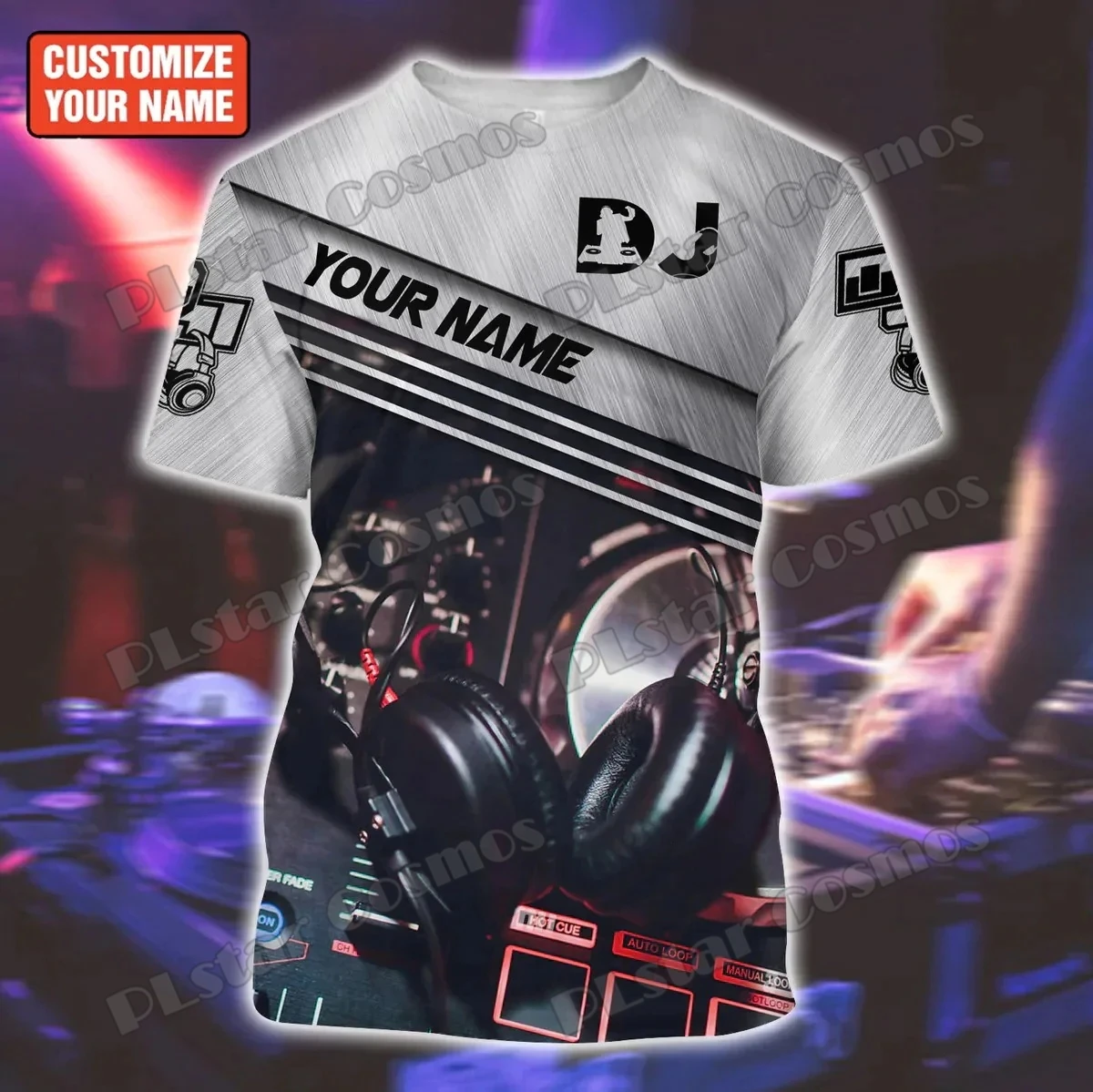 Personal isierter Name DJ Disc Jockey 3d gedruckt Mode Herren T-Shirt Sommer Unisex lässig T-Shirt DJ Geschenk für Musik liebhaber ttd35 – Detail 11
