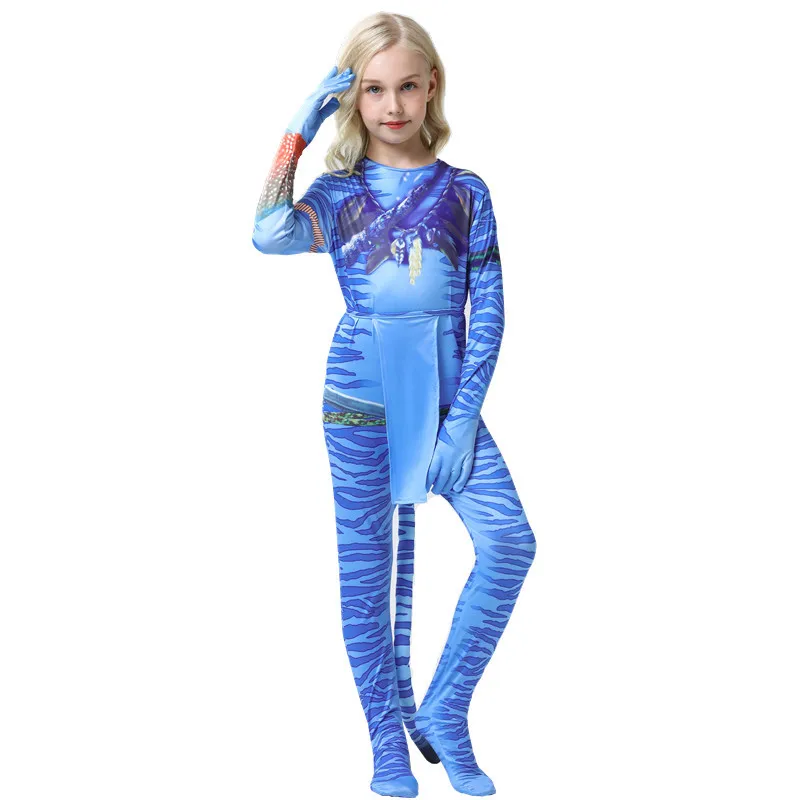 Cosplay Costume Avatar for Kids Alien Children Boy and Girl The Way of Water Christmas Halloween and Masquerade Party