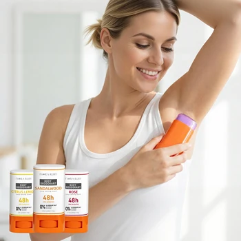 Flora Ruby 3-Pack Aluminum-Free Deodorant Sticks (15g Each) - 48H Odor Protection, Compact & Travel-Friendly 1