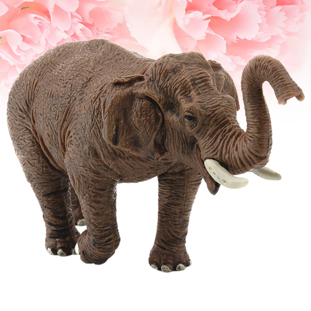 

Asian Female Elephant Figurine Ornament Decoration Artificial Wildlife Model Figure Birthday Party Favor Gift Table Decoration