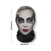 Забавная маска с 3D принтом, косплей, поп-певица, леди Гага, анфас, эластичная сетка, дышащие маски, Балаклава, головные уборы, реквизит для фанатов — изображение 3