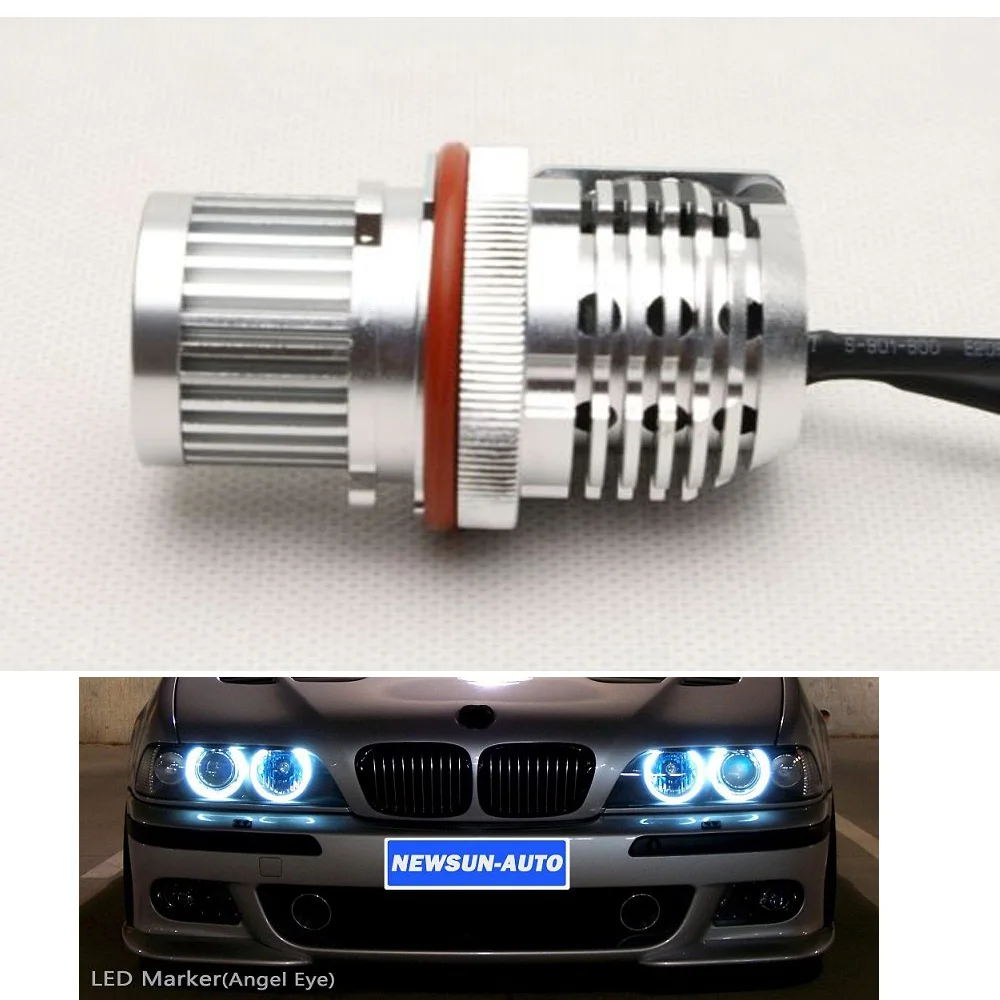 

PolarLander Car Angel Eyes Bulb 8000k Accessories 2Pcs/lot LED Marker for BMW E39 E60 E66 E87 1567 Series