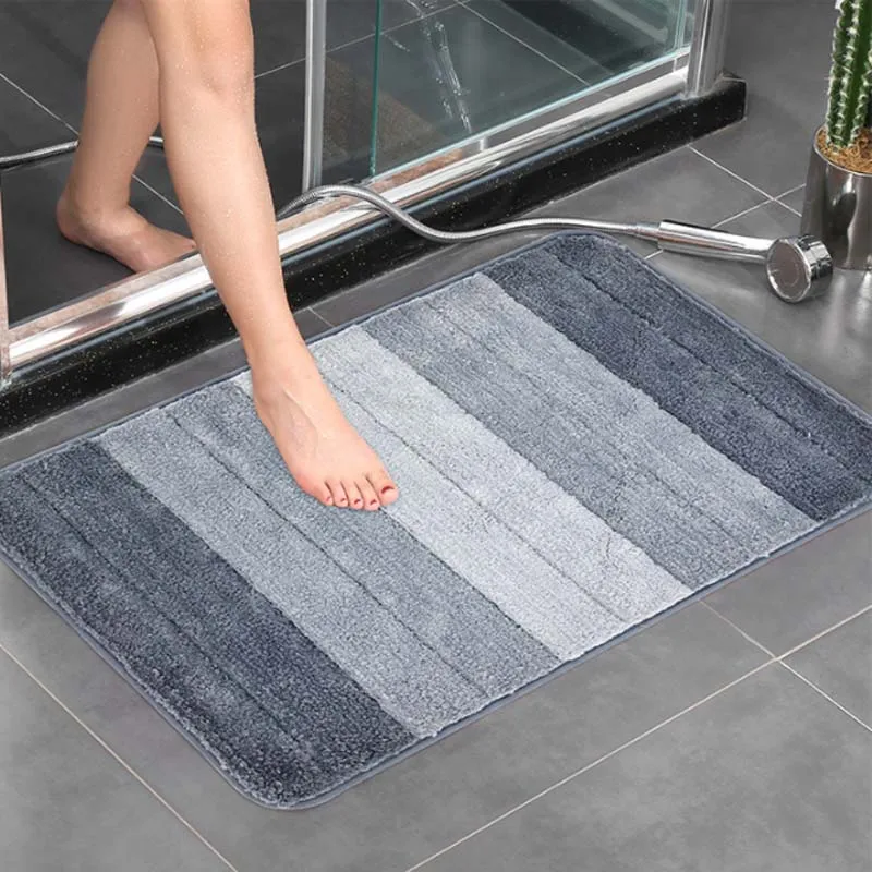 

Bath Mat Bathroom Mats Anti Slip Bathroom Rugs Home Super Absorbent Microfiber Foot Mat Entrance Door Mat Floor Kitchen Doormat