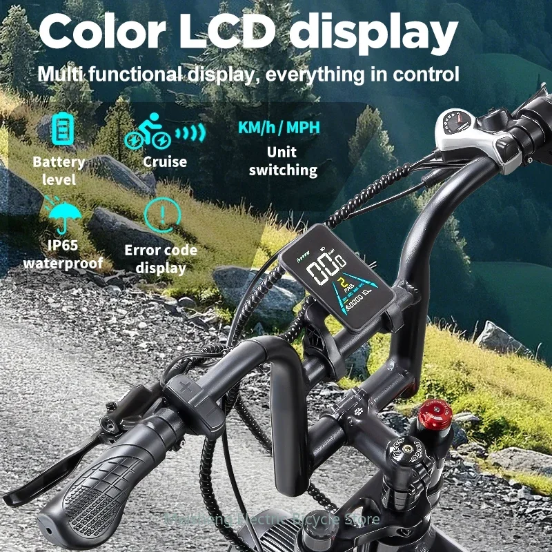 Ebike RANDRIDE YX20M-2 Electric Bike 1000W*2 Motor 20*4.0'' Fat Tires E-Bike 45km/h Max Speed 48V 20Ah Battery 50-60km Max Range