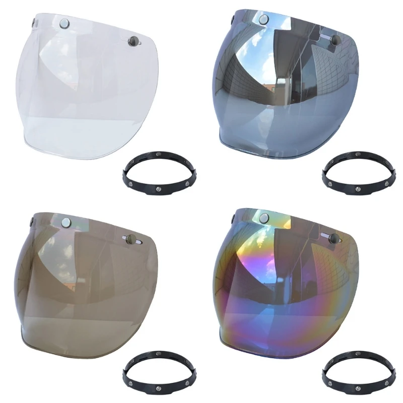 

Motorcycles Helmet Visor Shield- 3-Snap Design Open Face Helmet Visor Men Gift