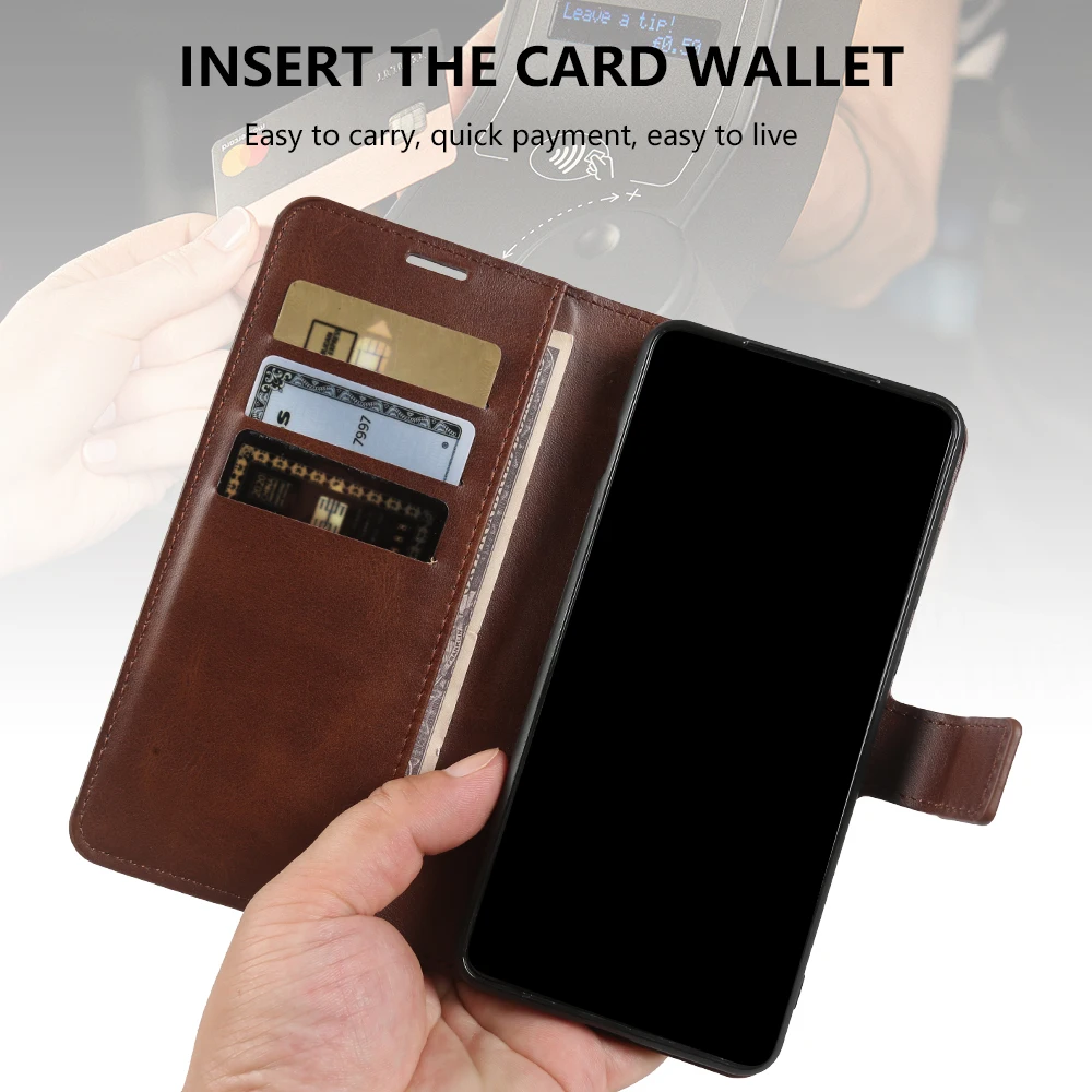 Luxury Leather Purse Holder Shockproof Phone Case with Card Slot Wallet Cover