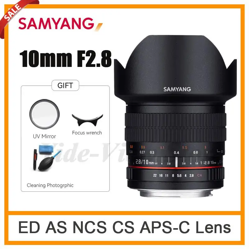 

Samyang 10mm F2.8 ED AS NCS CS APC-C Wide-angle Lens For Canon EF Nikon F DLRS For Pentax K Sony A/E Canon M FujiX Samsung M43