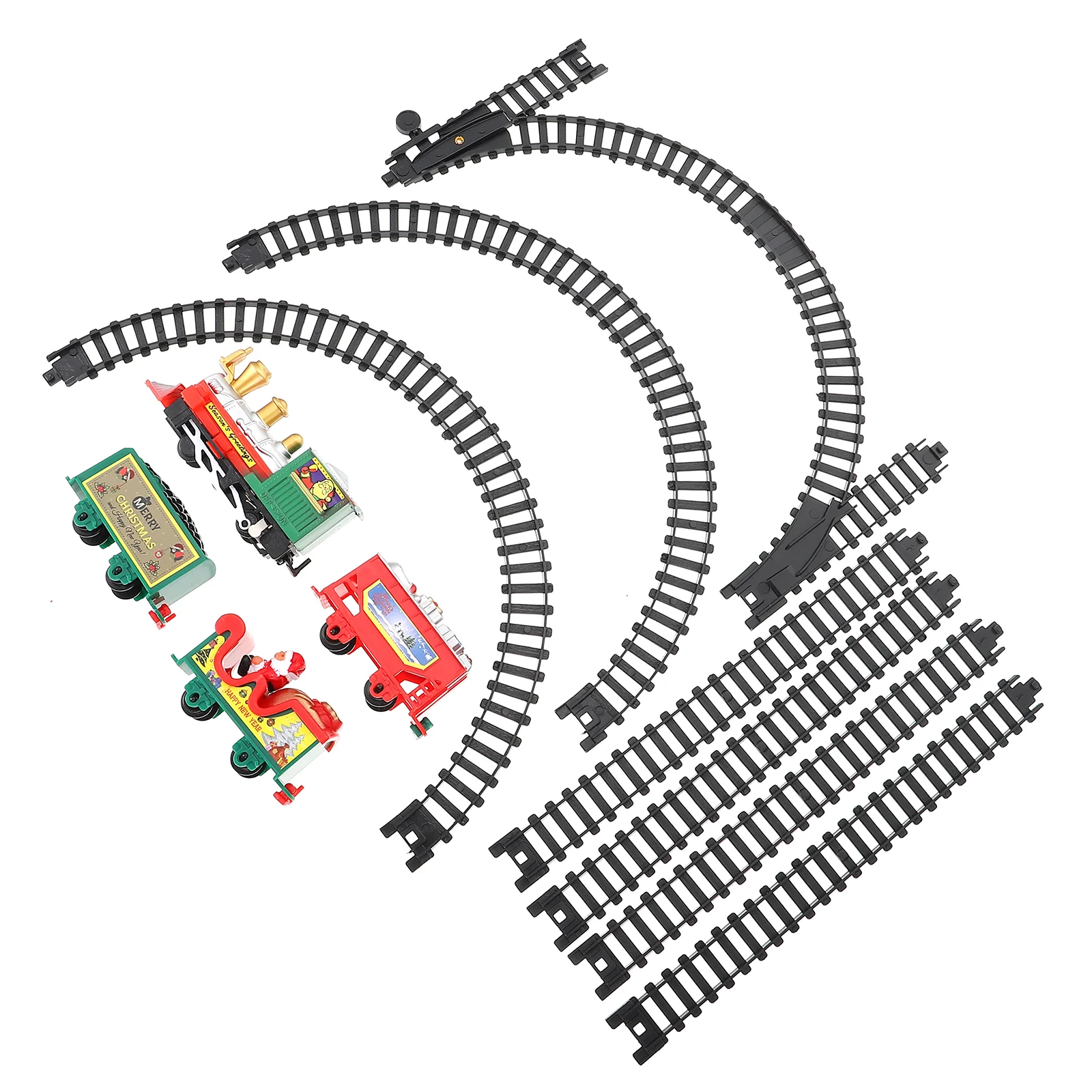 Christmas Electric Train Toy Rail Car Mini Music Track Model Educational Toys For Kids Party Xmas Gifts