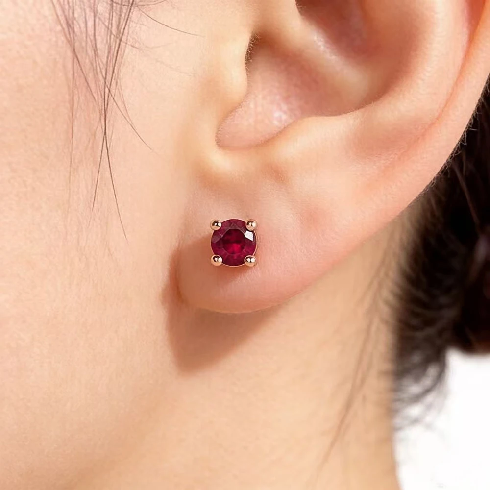 Runde Ohrstecker mit Zirkonsteinen, brandneuer edler Schmuck für Frauen, romantisches Geschenk aus reinem 925er Sterlingsilber – Detail 7