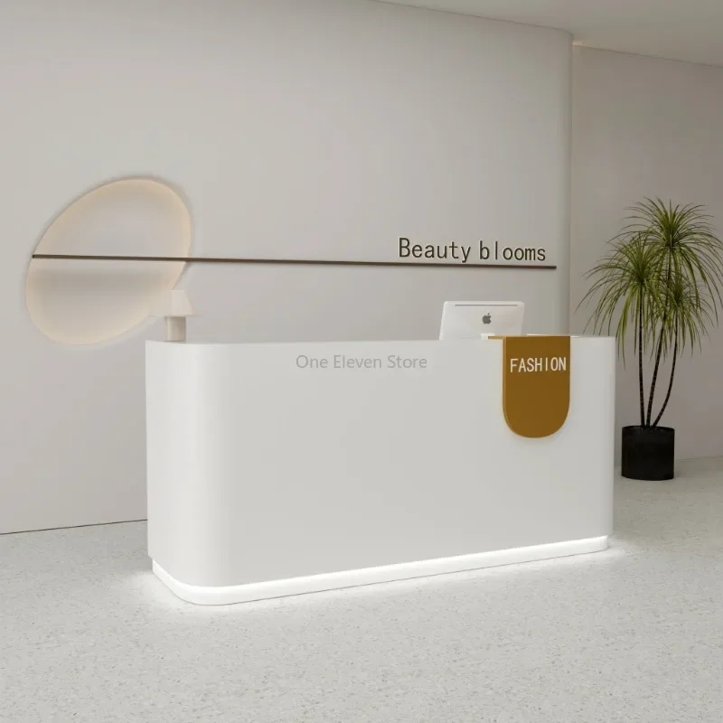 Reception Desk Entrance Tables Hairdressing Reception Furniture Customer Center Spa Professional Center Minimalist Tisch Pulpito