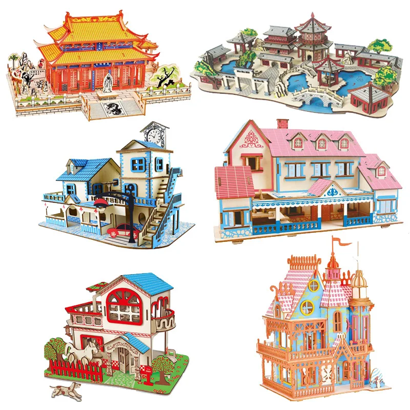 

Educational Toys Puzzles Enchanted Aegean Laser Cutting 3D Children's DIY Handmade Three-dimensional Model