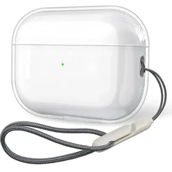 Transparent Soft TPU Earphone Case with Lanyard Strap - Airpods Pro 3