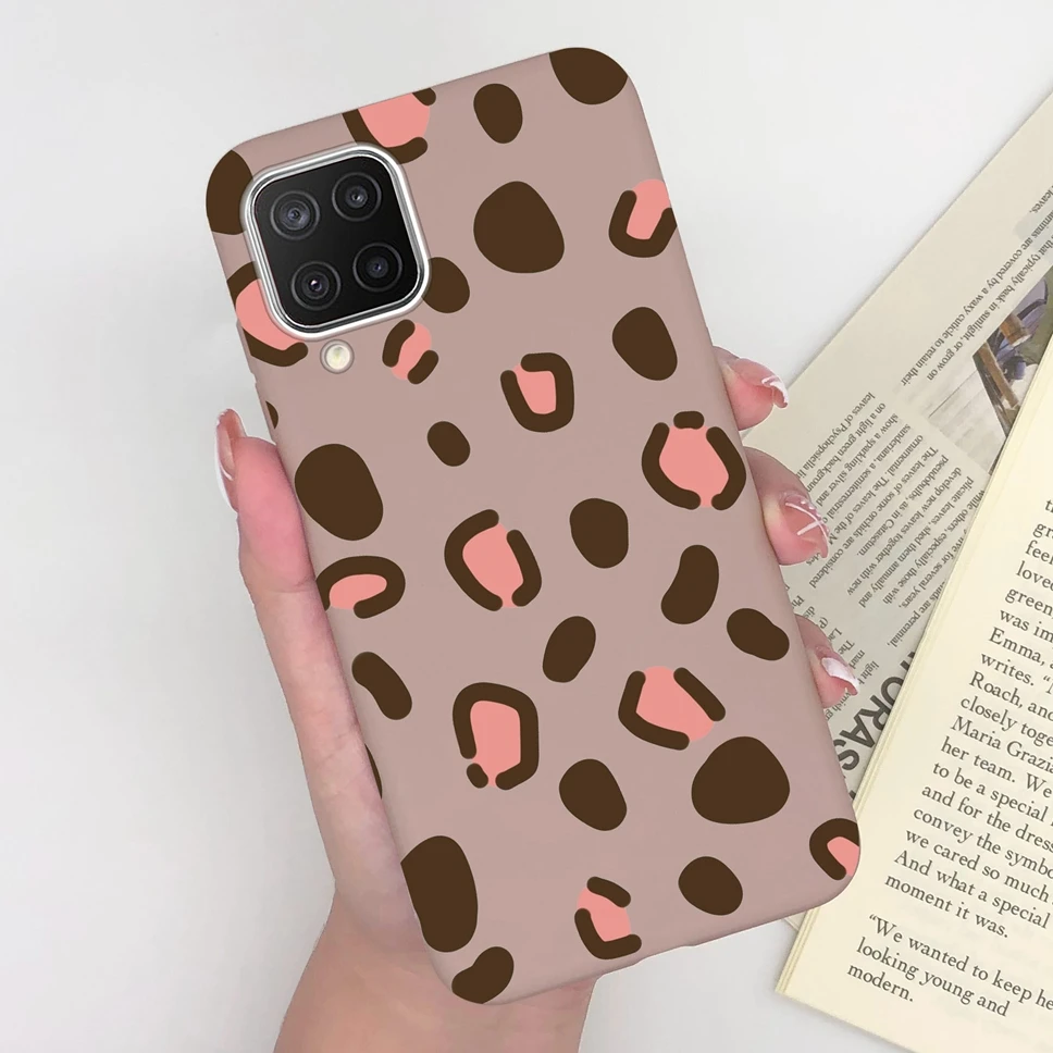 Cute Love Heart Matte Phone Case with Floral Design - Compatible with Samsung Galaxy A12, M12, and F12