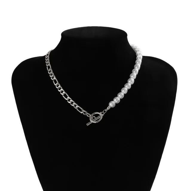 Imitation Pearl Beads Choker Necklace 