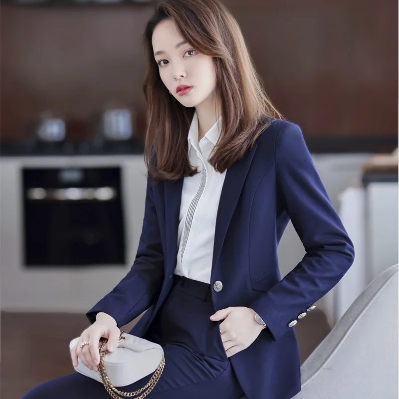 

Dress Up Professional Attire Women'S Suit Jacket Pants Civil Servant Suit Interview Suit Front Desk Work Suit Set