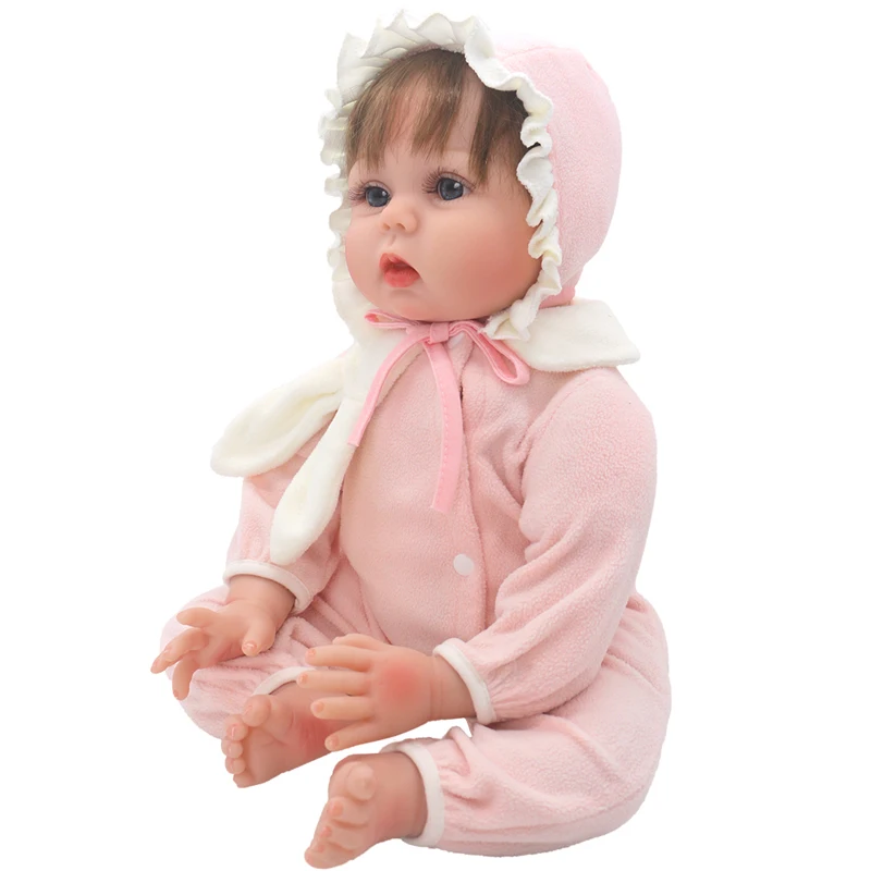 55cm Baby Doll Clothes Jumpsuit  22" Reborn Dolls Lace Dress Hat Children Gift Toys Outfit