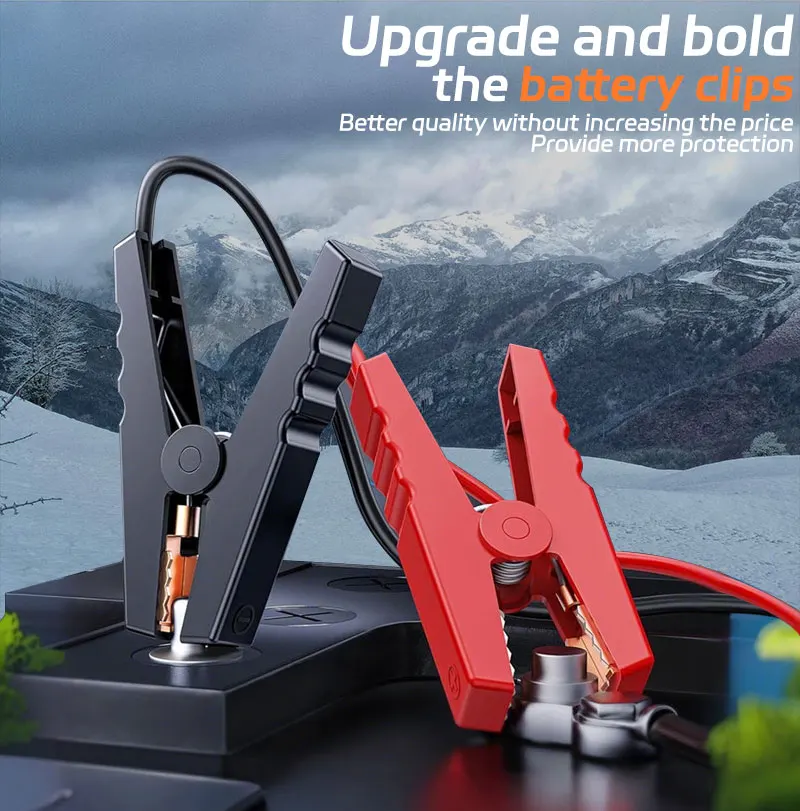 12V 6000mAh Car Emergency Jump Starter Portable Power Bank Battery Booster Large