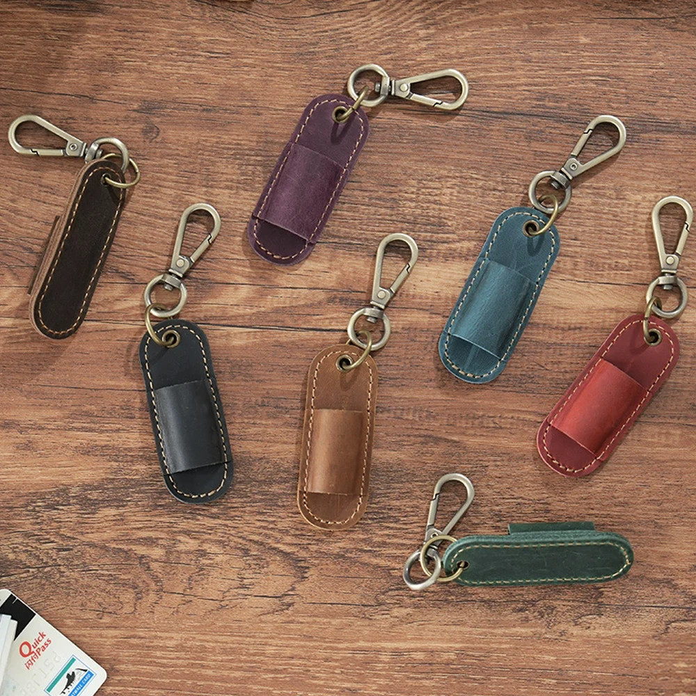 Compact Travel-Friendly Pen Holder with Keychain Attachment and Mini Pencil Case