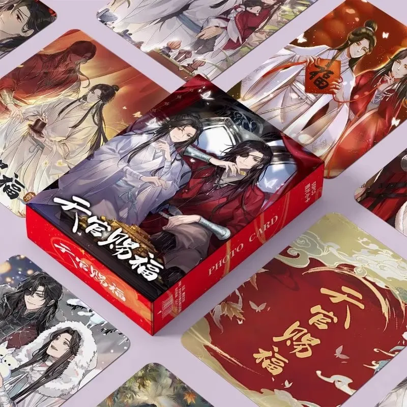 Comics Photo Cards Manga Photo Cards Photo Cards 55 Pcs/Set Heaven Official's Blessing Laser LOMO Card Tian Guan Ci Fu Xie Lian Hua Cheng 3 inches HD Photocard Fans Gift