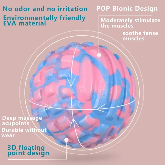 Massage Ball Yoga Massage Roller Relieving Muscle Tension Pressure Massaging Balls Fit For Trigger Point Treat Exercise Yoga 3