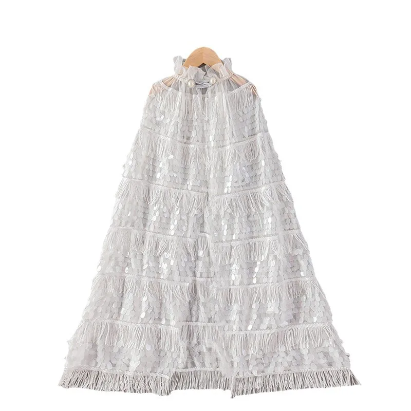Elsa Sequins Cape Shiny Girls Cloak Blingbling Princess Cape ...