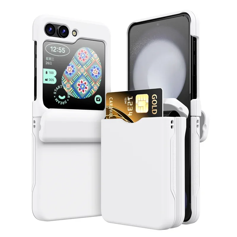 Card Holder Protective Shockproof Phone Case with Full Hinge Cover