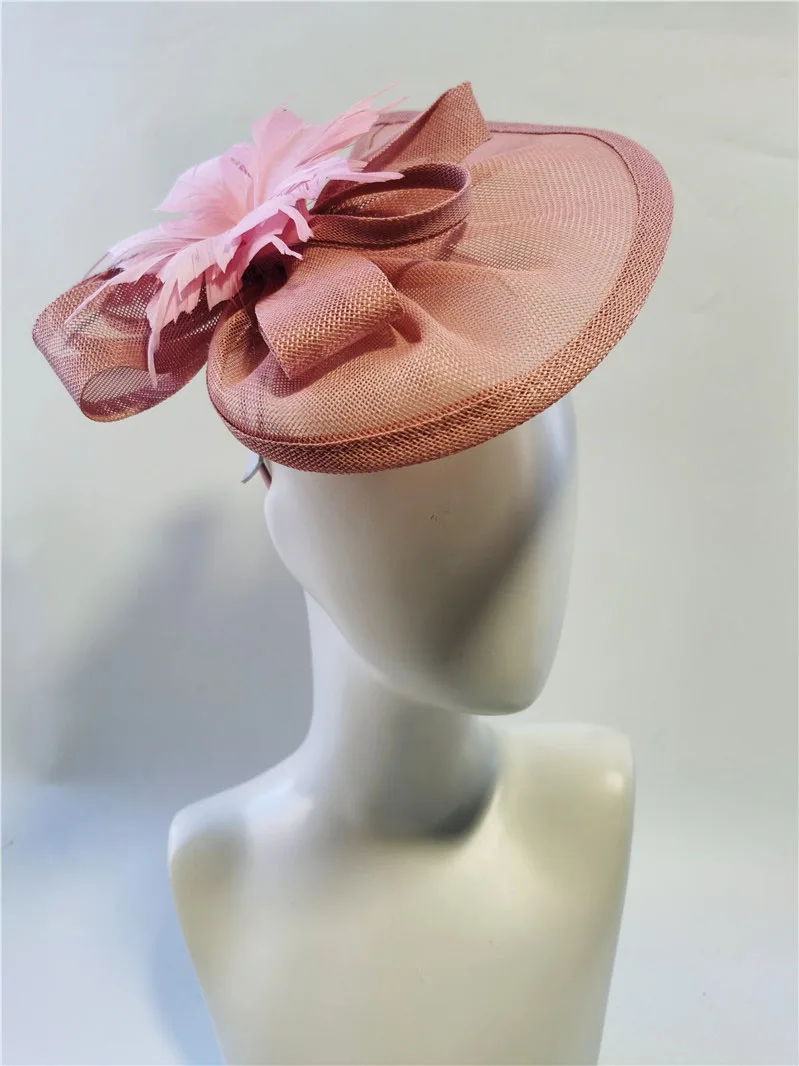 

Pink Floral Chapeau Women Evening Party Cap Victorian Cosplay Medieval Black Feather Hats Vintage Girls Hats Bohemia