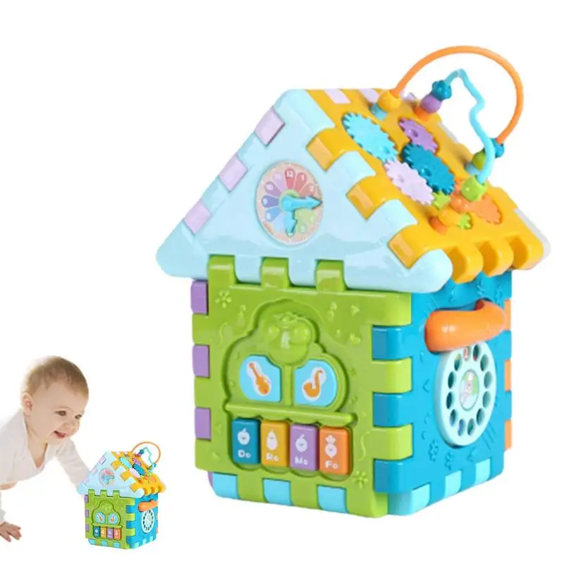 

Busy Cube Sensory Toys Activity Cube Toys Cognitive Cube Puzzles Multifunctional Sensory Busy Cubes Flexible 9-in-1 Learning