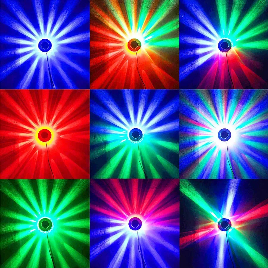 48 LEDs 8W RGB Sound Light Party Stage Par Lights Activated Rotating Disco LED Ball Lamp LED Disco Sound Strobe Lamp led par light