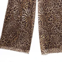 Women's Chic Sexy Jumpsuit Leopard Print Halter Backless Lace-up Loose Fashion Spring Summer Holiday Bodysuit 5039147 - Image 4