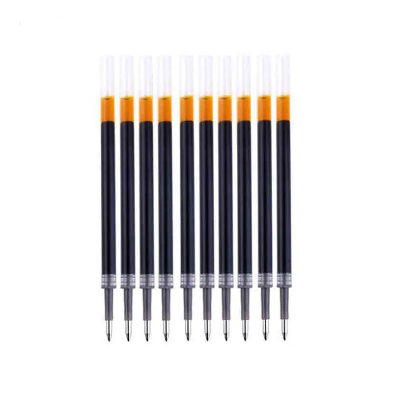 50Pcs/set 11cm Press Type Gel Pen Refill 0.45mm Thick Diameter Red Blue Black Refill 0.5mm Tip Student Writing Stationery K35 5