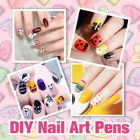 12-цветный набор ручек для дизайна ногтей, 3D ручка для дизайна ногтей, водостойкие быстросохнущие лакированные ручки для самостоятельного рисования ногтей, рисования точечной подводки — изображение 4