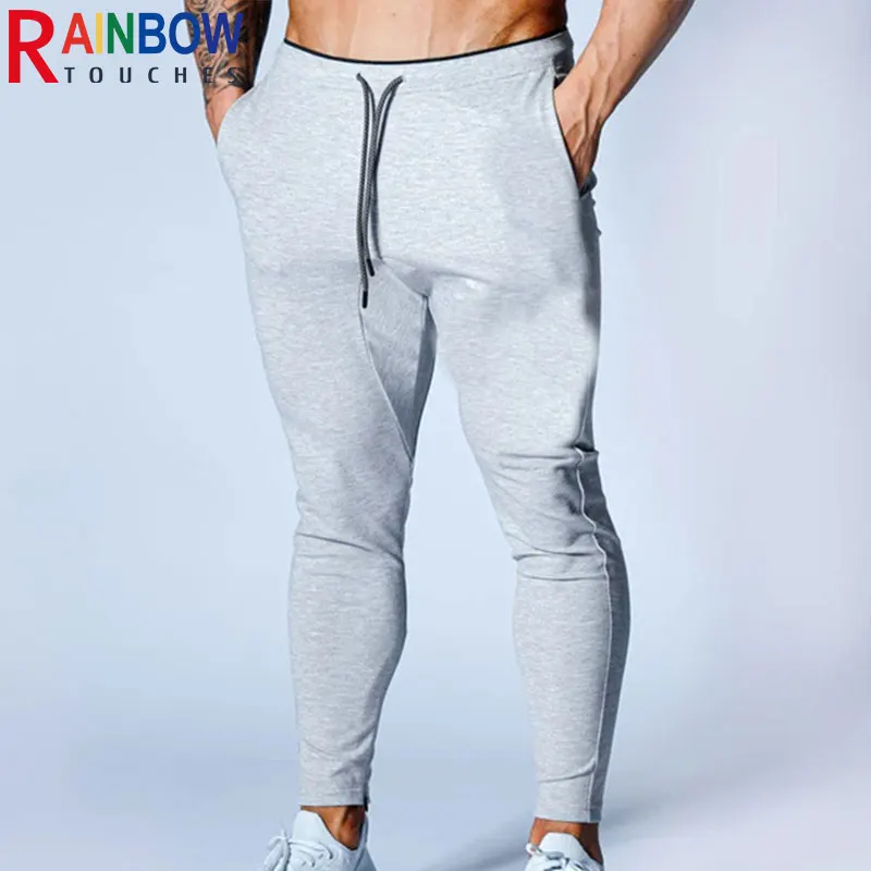 Men Pants Jogging Fitness Trousers Slim Zipper Absorption And Sweatpants Wicking Casual Outdoors Sports Pant Rainbow Touches
