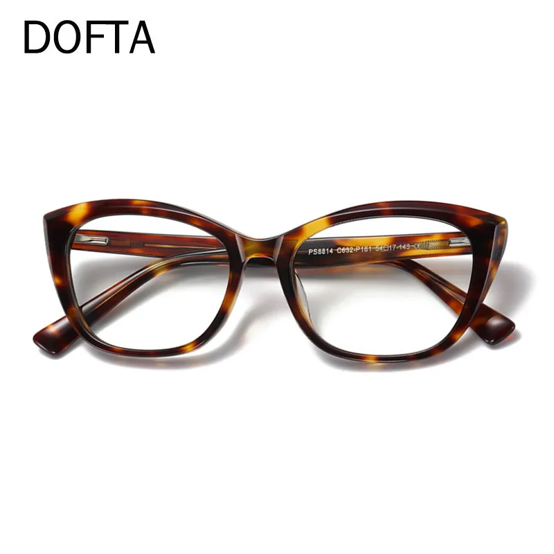 

Оправа для очков DOFTA из ацетата для женщин, винтажные очки кошачий глаз по рецепту, женские оптические очки для близорукости, мужские очки 50005