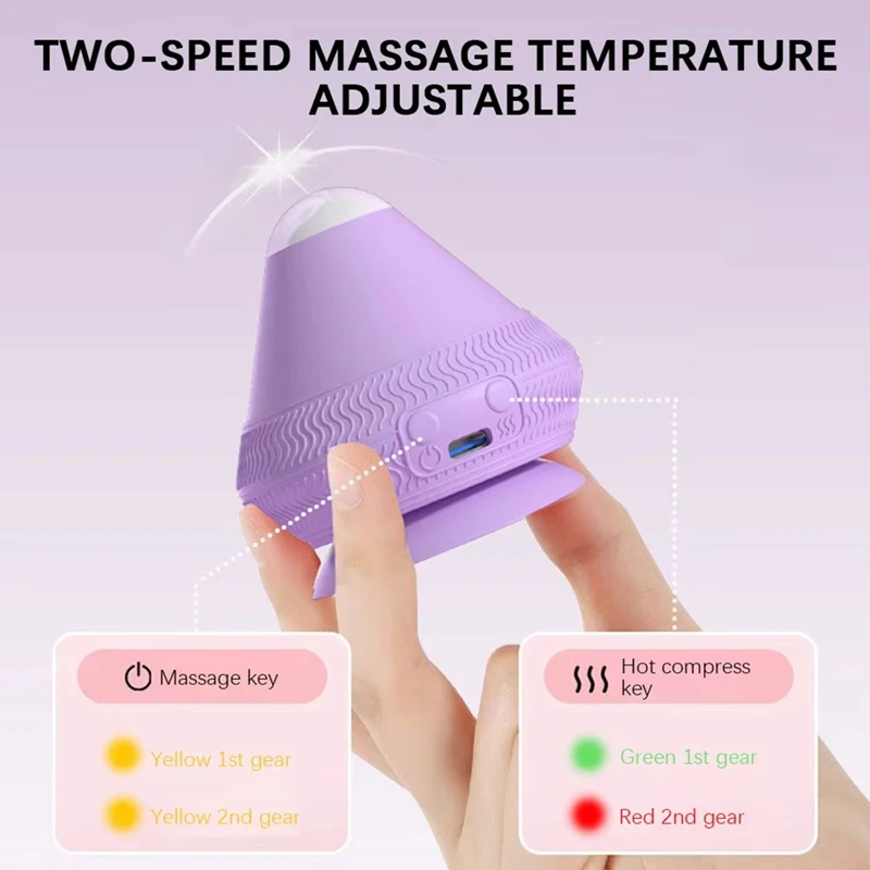 CACI USB Rechargeable Silicone Massage Ball-Vibrating Fitness Massager For Muscle, Waist, Back Relaxation & Pain Relief