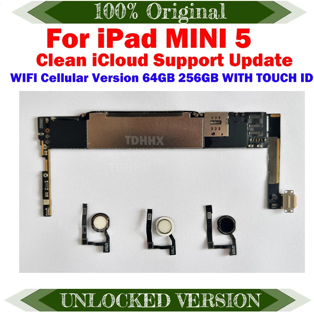 

WIFI Cellular Version for iPad MINI 5 MINI5 Motherboard Logic board with IOS System Support Update Plate Mainboard