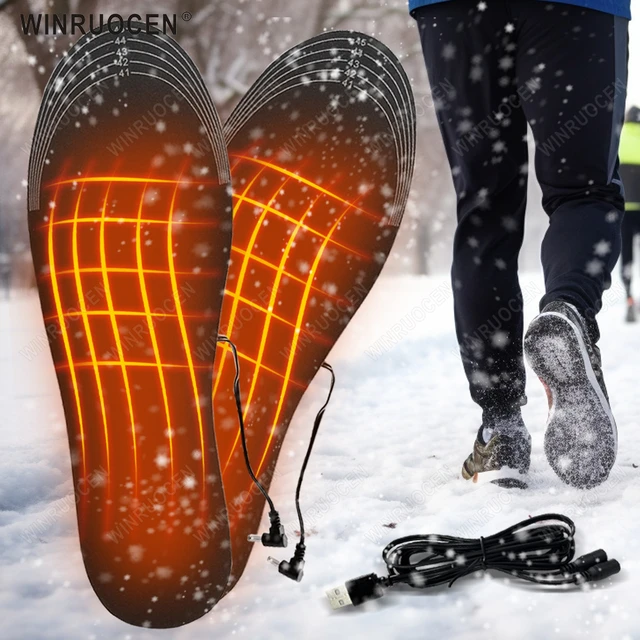 Outdoor Sports Heating Inserts Winter Warm USB Heated Shoe Insoles