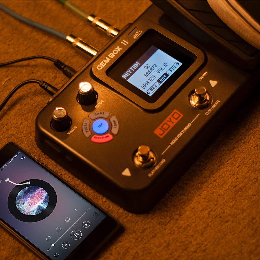 GEM BOX II Guitar Multi Effects Processor Expression Pedal with 66 Effect Types