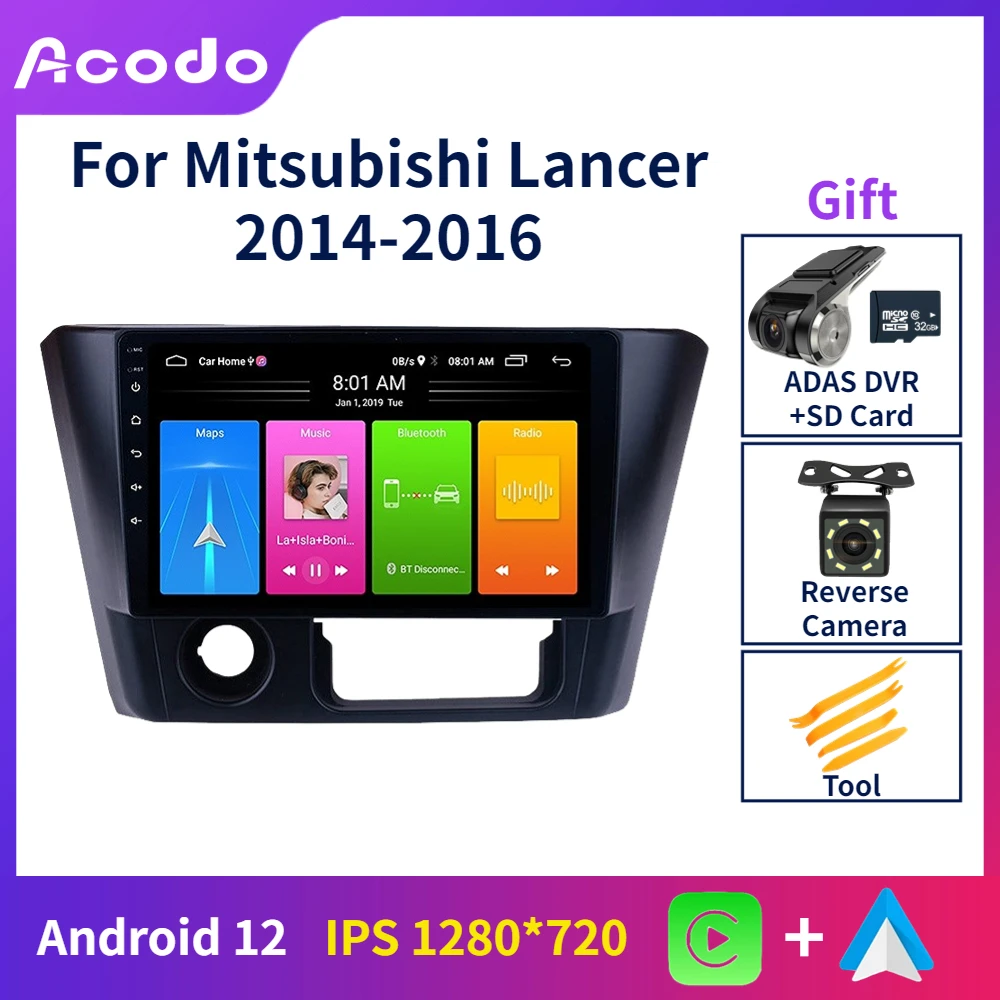 

Car Play Monitor Carplay Radio Acodo For Mitsubishi Lancer 2014 - 2016 WIFI Navigation FM BT Car Stereo IPS Screen Video Player